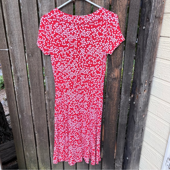 Boden Red & White Portia Blossom Dress Sz 8 Regular - Picture 2 of 15